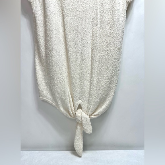 Madewell cream flutter sleeve top with tie front in size xxsmall STYLE #… - Picture 12 of 15